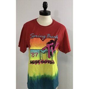Mens or Womans Vintage look Tye Dye Spring break 87 Tee Size Medium